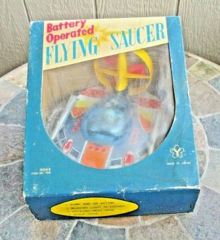 Vintage Yonezawa Battery Operated Flying Saucer Space Toy