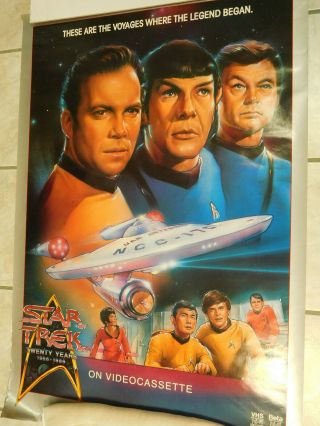 Vintage Star Trek TOS Video Poster VHS BETA 27 
