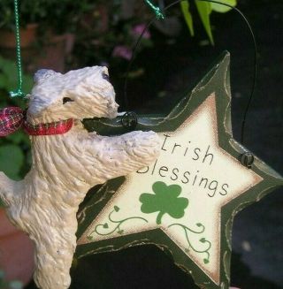 Soft Coated Wheaten Terrier Irish Blessings Star Christmas Tree Ornament