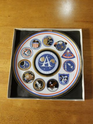 Vintage Nasa Apollo Missions 10.  5 " Souvenir Plate