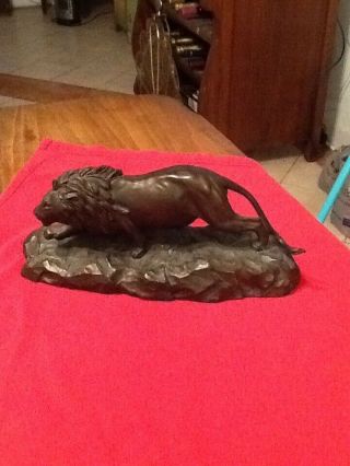Robert Glen Lion Stalking The African Plains Sculpture Statue Bronze
