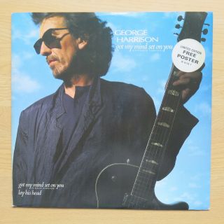 George Harrison Got My Mind Set On You Uk 12 " Single With Poster Dark Horse