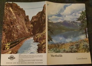 Vintage June 25 1952 Denver And Rio Grande Western Railroad Menu Twin Lakes