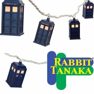 Rabbit Tanaka - Dr.  Who Tardis String Lights - 10 Lights