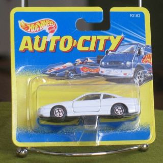 Vintage Hot Wheels Auto City White Bmw In Package (corgi Casting)