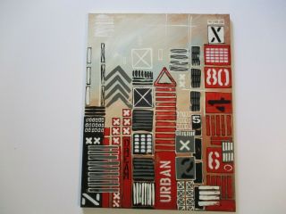 VINTAGE CONTEMPORARY ABSTRACT PAINTING CITY CITYSCAPE MODERNISM INDUSTRIAL POP 2
