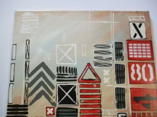 VINTAGE CONTEMPORARY ABSTRACT PAINTING CITY CITYSCAPE MODERNISM INDUSTRIAL POP 3
