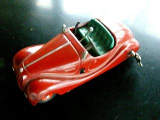 Vintage Schuco Wind Up Examico 4001 Car - Burgundy Red - Made In Germany Drgm