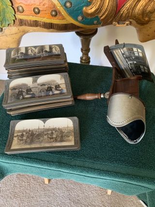 Estate Fresh Vintage Keystone Stereoscope Viewer With 99 Cards