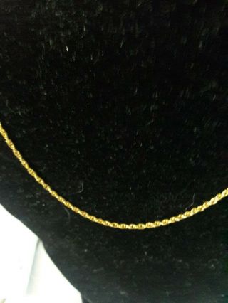 Vintage Speidel 14k Solid Yellow Gold 18 " Chain - Approx 1.  25mm - Euc
