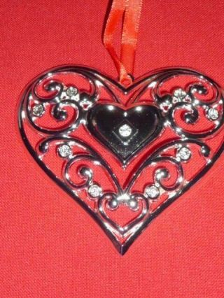 Lenox Sparkle And Scroll Heart Ornament