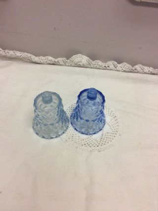 Home Interior Set Of 2 Blue Lady Love Non Matching Votive Cups Candle Holders