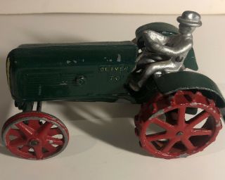 Cast Aluminum Oliver 70 Toy Tractor with Rider 2