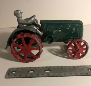 Cast Aluminum Oliver 70 Toy Tractor with Rider 3