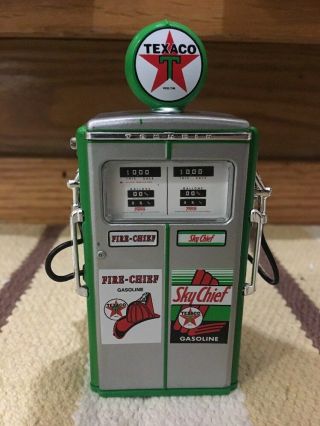 Texaco Gas Pump Miniature Display Fire Chief Sky Vintage Style Oil Decor Sign
