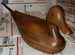 Ducks Unlimited Special Edition John Gewerth Pintail Duck Decoy Wooden Glass Eye