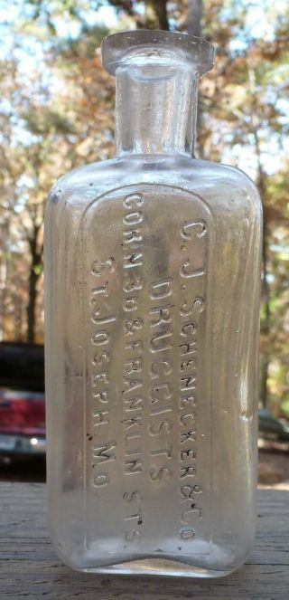 Missouri Drug Store Bottle - C.  J.  Schenecker & Co.  - St.  Joseph - 1880s