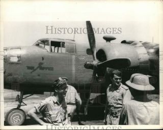1942 Press Photo Brigadier General Robert Scott By B - 25 - Hcb26235