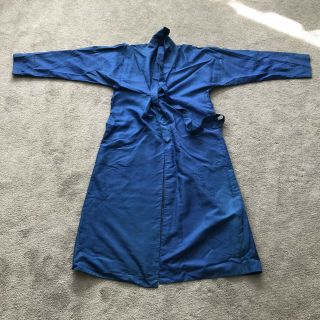 Vintage Chinese Blue Robe Made From Old Imperial Silk