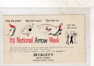 Vintage Postcard Buckleys Mens Store Melbourne Advertising 1930s
