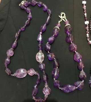 AMY KAHN RUSSELL AKR Purple Amethyst Sterling Silver - 4 Necklaces 2