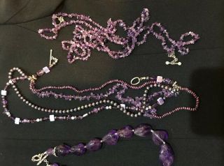 AMY KAHN RUSSELL AKR Purple Amethyst Sterling Silver - 4 Necklaces 3