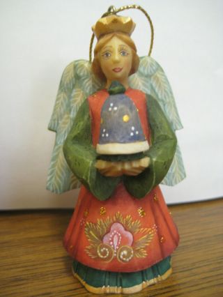 G.  Debrekht Angel Ornament With Bell 3 " Tall