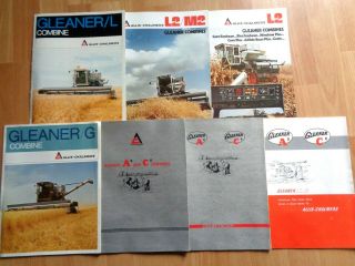 Group 7 Vintage Gleaner Combine Brochures Oem