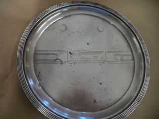 Vtg 10 " Southern Pacific Railroad - Silver Dining Car Serving Tray - Reed Barton