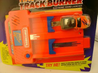 1992 MATCHBOX SUPERFAST LIGHTNING SOUNDS OF RACING TRACK BURNER BK NISSAN TURBO 2