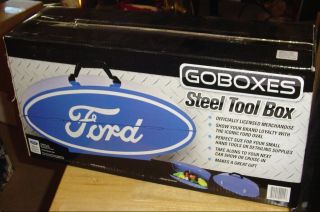 Goboxes Ford Oval Steel Tool Box Powder Coated Steel Mustang Licensed Nib