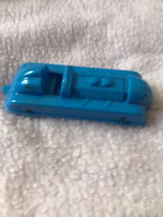 Vintage Lido Blue Hard Plastic Toy Race Car 2 Futuristic