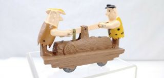 Marx Wind Up Bedrock Express Hand Car Fred Flintstones Barney Rubble O Scale