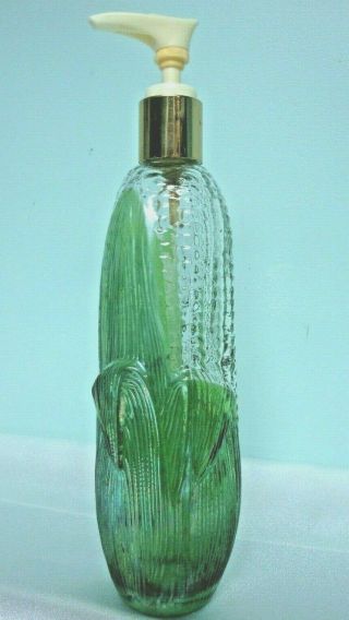 Vintage Avon Golden Harvest Corn Cob Lotion Or Soap Glass Bottle Dispenser Pump