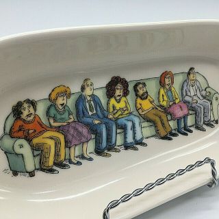 Fishs Eddy 7 People On The Couch.  Collectors Dipping Bowl,  Retro Odd 10 " X5 " X2 "