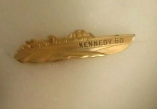 Jfk John F Kennedy 60 President Campaign Pt109 Torpedo Boat Tie Bar Clip,  Jolle