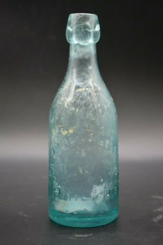 Moroney & Connor Philadelphia Pa Privy Dug 1870 Applied Blob Top Soda Bottle