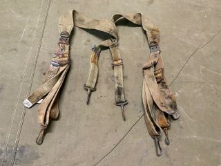79b Wwii Us Army M1936 Combat Field Suspenders - Od 3