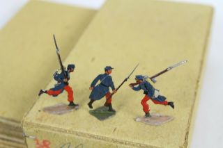 69 Vintage Tin Flats Zinnfiguren Lead War Scholtz Soldiers German Folk Art Box 3