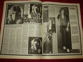 QUEEN ROGER TAYLOR Disc Mag.  Cover 15 Feb 1975 Slade Led Zeppelin 2