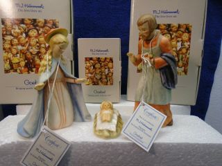 Hummel - Mary,  Joseph,  Jesus; Holy Family Nativity,  In Boxes
