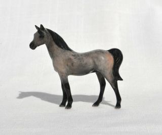 Tiny Sm Dark Dapple Gray Grey Arabian Horse Ceramic China Figurine