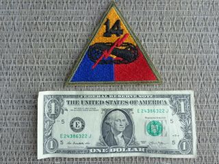 Cut - Edge Wool Wwii 14th Armored Division Patch