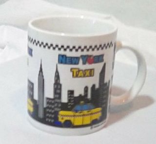 York City - White Ceramic Taxi Cab Coffee Mug