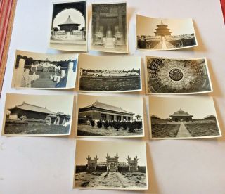 Vintage Peking China Rppcs (10) Temple Of Heave & Imperial Vault Of Heaven 1930s