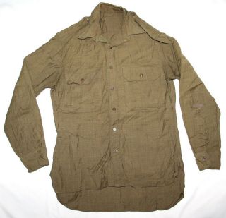 Early Wwii Officers Mustard Color Wool Combat Field Shirt