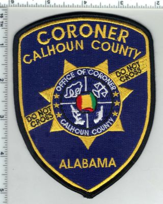 Calhoun County Coroner (alabama) 1st Issue Shoulder Patch
