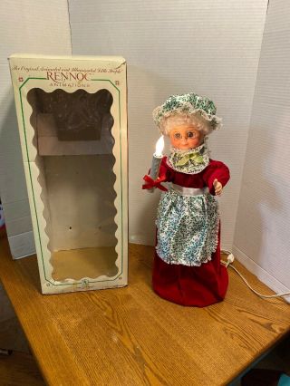 Vintage Rennoc Santa Best Little People Animated Lighted Mrs Claus Doll Figurine