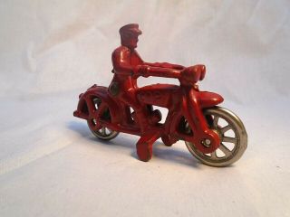 Hubley Motorcycle Cop Cast Iron Toy