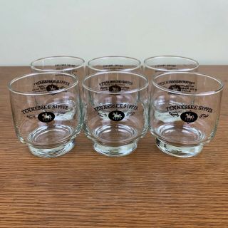 Vintage Jack Daniels Tennessee Sipper Whiskey Glasses Squire Precept Set Of 6